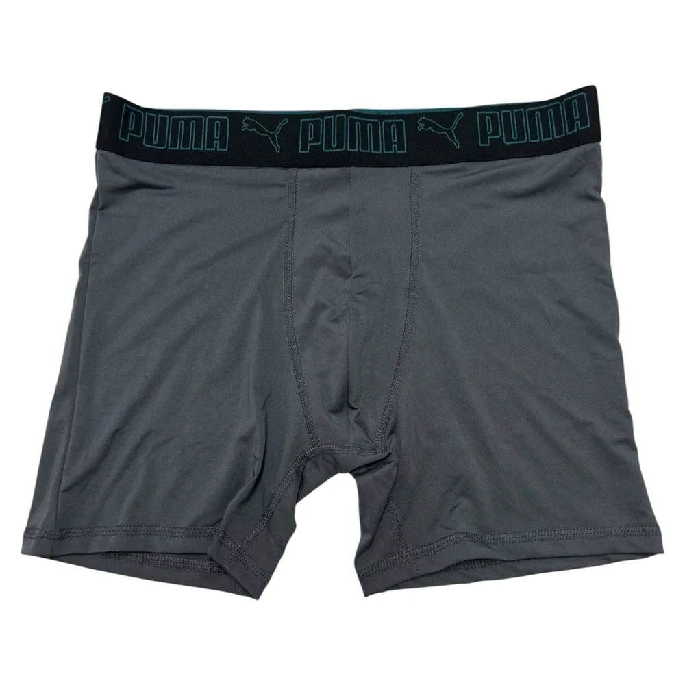 PUMA Men's Boxer Briefs 4-Pack Athletic Fit  Stretch Cooling Underwear Size S